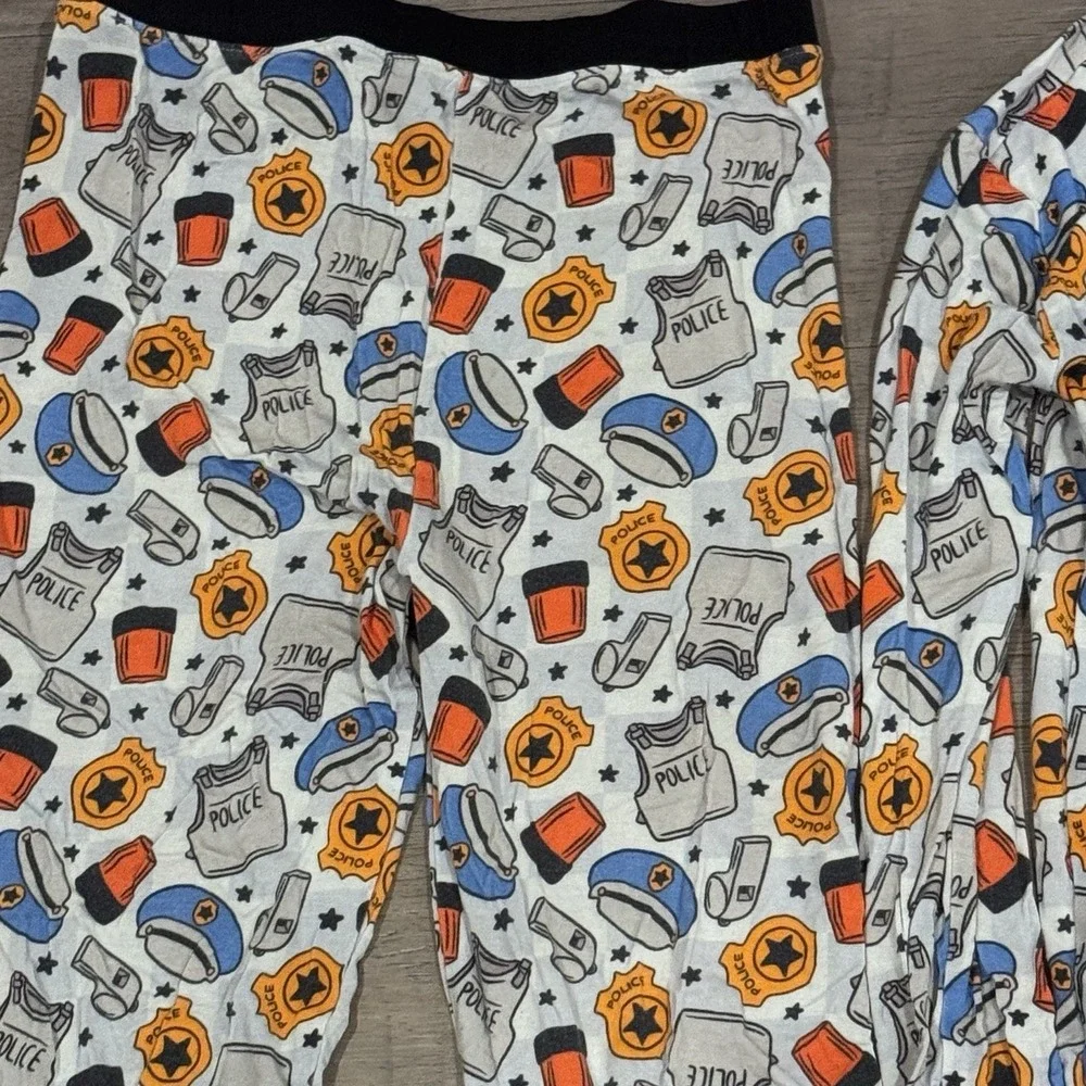 Bamboo Police Officer 2 Piece Pajamas 9/10 Cop Dream Big Little Co PJs Dreamyzzz